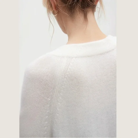 Naked Cashmere Makena Longline Ecru White Cashmere Cardigan, Size M - Picture 3 of 16